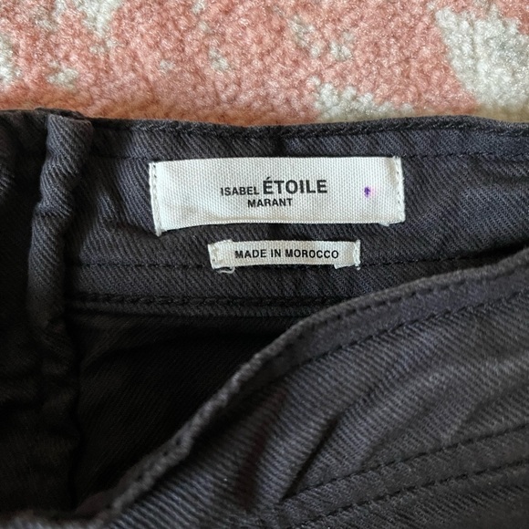 Isabel Marant Black Denim Ruffle Mini Skirt Small - Picture 3 of 3